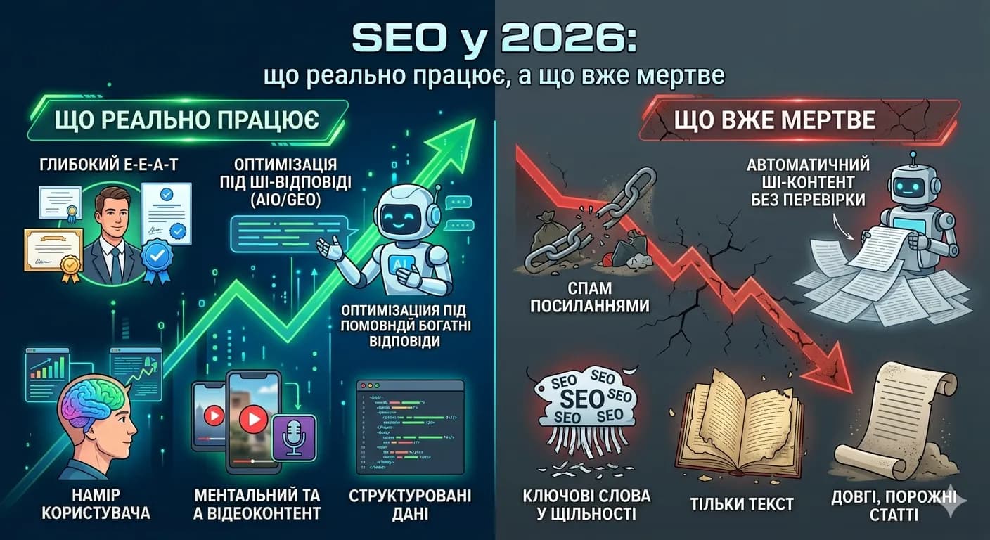SEO у 2026: що реально працює, а що вже мертве